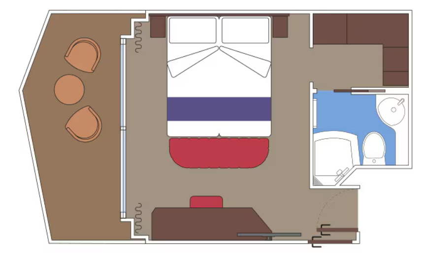 Deluxe Balcony  With Promenade & Ocean View Fantastica-[PV]