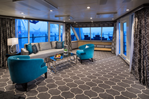 Spacious Aqua Theater Suite with Large Balcony – 2 Bedrooms – [A1]