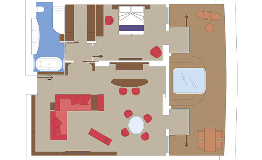 MSC Yacht Club Owner’s Suite with Whirlpool Bath-[YC4]